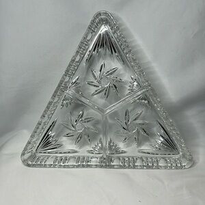 Vintage PinWheel Triangle Divided Dish